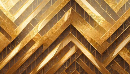  Luxurious gold pattern background with seamless geometric texture, exuding opulence and glamour