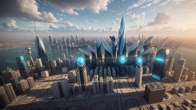 In the Neon Heart of 4K Cyberpunk City: A Vibrant Urban Landscape, Crafted in Frame-by-Frame Animation, Where Futuristic Technology Meets Gritty Streets