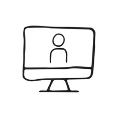 staff. to find. information. notification. rules. data. features. parameters. doodle. on a white background.