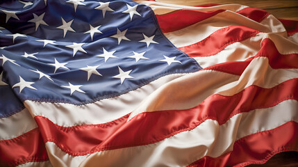 American flag background.A Patriotic Close-Up: Stars, Stripes, and Freedom