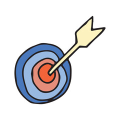 purpose. place. to achieve. dream. finish. victory. vector. on a white background. doodle.