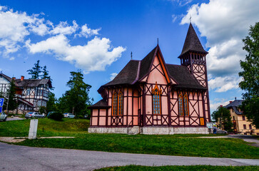 castle in the city Stary Smokovec, Slovakia, 