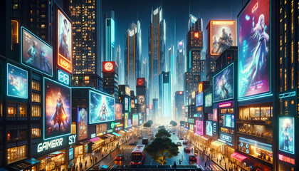 Futuristic game city