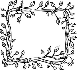 ranches with leaves frame sketch