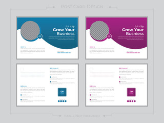 PostCard Template, Vector Template for Opening Invitation Editable. Postcard design, Corporate Professional Business Postcard Design, Event Card Design, Invitation Design, Direct Mail EDDM Template.