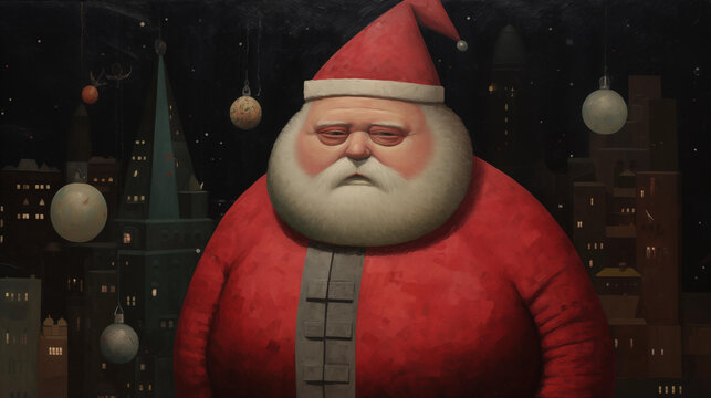 Chubby Sad Santa Claus