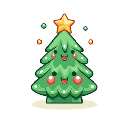 vector colorful christmas tree without background for christmas for postcard