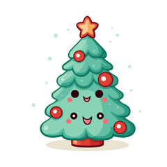 vector colorful christmas tree without background for christmas for postcard