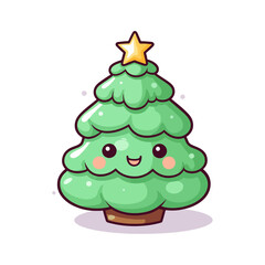 vector colorful christmas tree without background for christmas for postcard