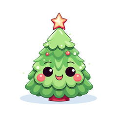 vector colorful christmas tree without background for christmas for postcard