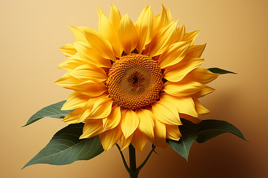 Macro photo of sunflower blossom, hyperrealistic, subtle colors, photography, film grain, white background