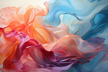 Obraz premium An image of motion and pale color, on a canvas showing the feeling of love