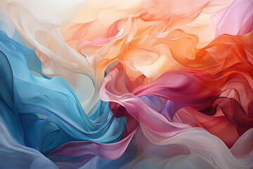 An image of motion and pale color, on a canvas showing the feeling of love