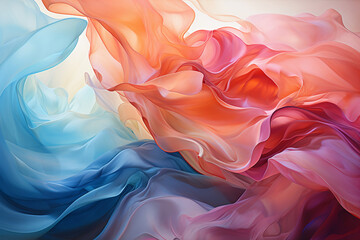 An image of motion and pale color, on a canvas showing the feeling of love