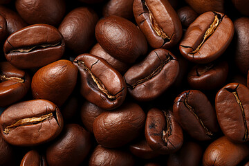 Coffee beans background, image of background image, in the style of repetitive, rounded, aerial photography