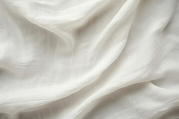 Obraz premium Close up fabric textile, white silk surface material texture