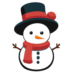 snowman with red hat