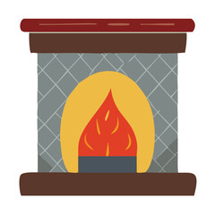 fireplace with fire
