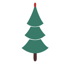 Fototapeta premium christmas tree isolated on white