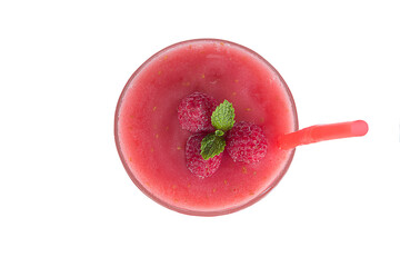 Raspberry smoothie red colorful fruit juice milkshake blend beverage healthy high protein the taste...