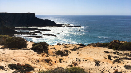 Fototapeta na wymiar Cliff at Sardao cape