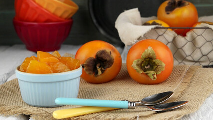 Fresh ripe persimmon