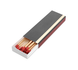 Cigar matches in box isolated on white