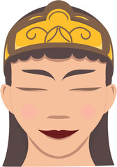 Ancient Javanese Woman Head
