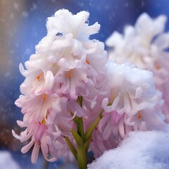 flowers in snow