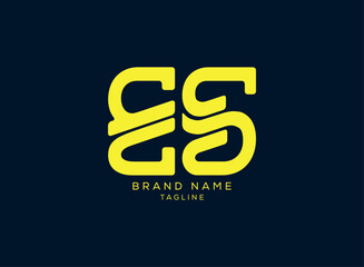 Alphabet letters Creative Monogram logo ES, SE, E and S vector illustration.
