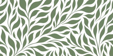 leaf pattern Seamless Elegant abstract background  - obrazy, fototapety, plakaty