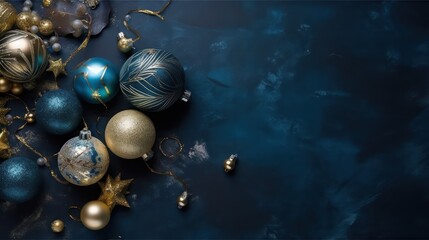christmas decoration on a dark blue background