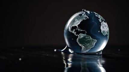 World water Day concept,Water drop with earth world,wallpaper background 