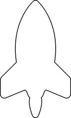 rocket icon silhouette outline symbol