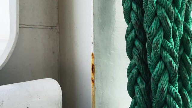 Rope in a Boat and the Sea