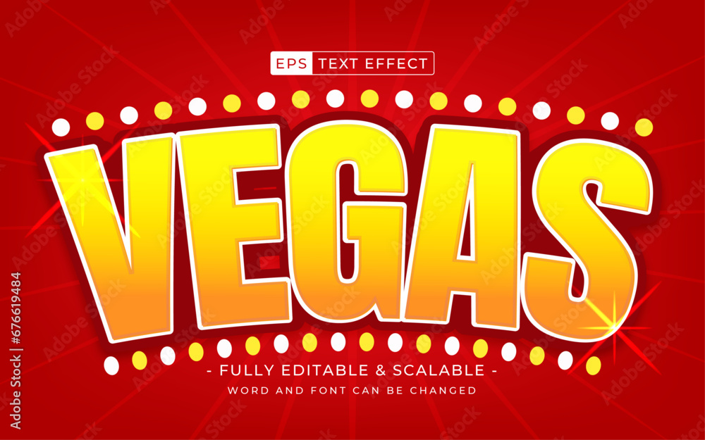 Poster vegas editable text style effect - game text style theme