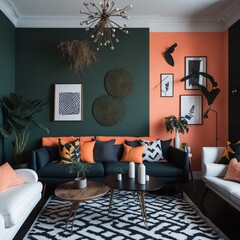 living room, for inspiration, for composing designer work, desktop background, video call background, commercial work and more.