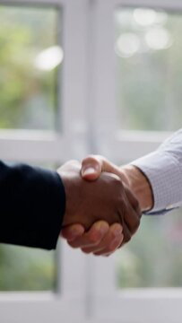 African Man Handshake With Partner