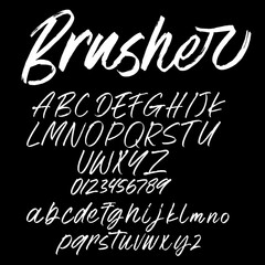 Best Alphabet Brush Slanted Calligraphy Font lettering handwritten