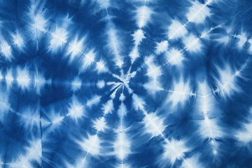  Shibori cloth in blue and white, fabric surface material texture