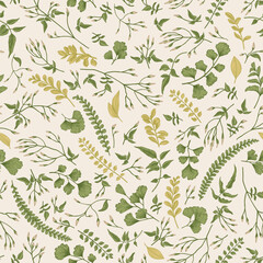 Seamless pattern with plants - 676620263