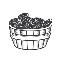 Fototapeta premium illustration of dates or kurma, a staple food in the Middle East and North Africa.