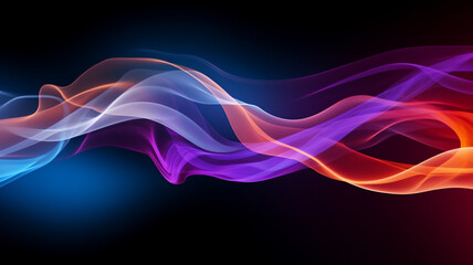 Obraz premium Abstract colorful smoke in motion. Smoke, Cloud of cold fog in black background. Light, white, fog, cloud, black background