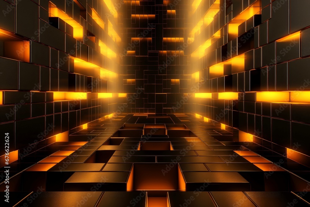 Poster abstract futuristic architecture background, minimal technology multicolor backdrop