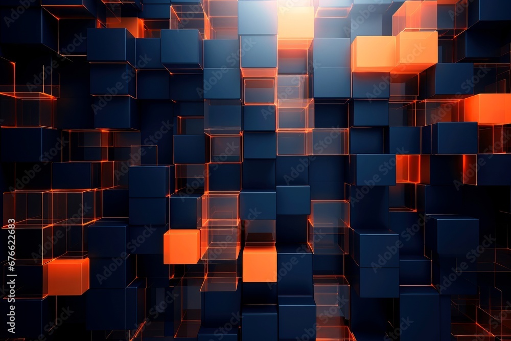 Poster abstract futuristic architecture background, minimal technology multicolor backdrop