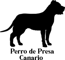 Perro de Presa Canario Dog silhouette dog breeds logo dog monogram logo dog face vector
SVG PNG EPS