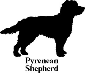 Pyrenean Shepherd Dog silhouette dog breeds logo dog monogram logo dog face vector
SVG PNG EPS