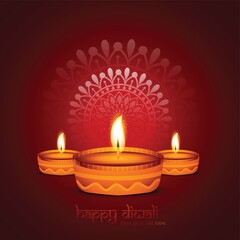 Obraz na płótnie Canvas Happy Diwali religious hindu festival celebration background design vector 