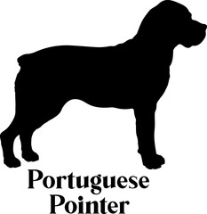 Portuguese Pointer Dog silhouette dog breeds logo dog monogram logo dog face vector
SVG PNG EPS