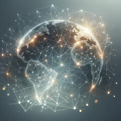 Global Network World Connectivity Concept - obrazy, fototapety, plakaty
